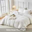 WARMDERN White Velvet Duvet Cover Set Super King Size, Luxury Milk Velvet Bedding Duvet Cover with Zipper Closure, 3pcs Ultra Soft Duvet Covers for All Seasons, 120" x 120", White