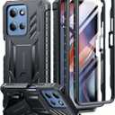 FNTCASE for Moto-G 2026/2025 Case: for Motorola Moto G Play 2026 5G with | 2 Front Frames & Kickstand | Military Grade Drop Proof Protection Cover Rugged Shockproof TPU Protective Phone Case Black