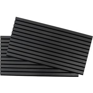 RIVERBANK Ashy Oak Wooden Slat Wall Panels, Made of Solid Wood, 2 Pcs in Size 47.24"x 23.62", Enhanced Acoustic & Sound Absorbing Design for Home & Office, Sustainable Recycled Felt (Ashy Oak)