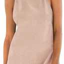 Yanekop Womens Linen Mini Dress Spaghetti Strap Short Beach Summer Dresses Sleeveless Sundress Open Back Dress (Small, Light Pink)