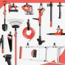 18 Pack Garage Hooks Heavy Duty - Anti-Slip Coating， Garage Storage Hooks for Hanging Bike，Ladder，Garden Tools，Hose