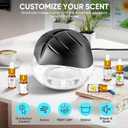 Water Based Air Purifier for Home with Essential Oil Diffuser and Humidifier Function, Rainbow Air Washer with LED Night Light, Freshener for Smoke and Pet Odors, Includes 6x10ml Essential Oils