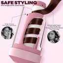 Automatic Rotating Curling Iron 1 Inch Automatic Hair Curler Dual Voltage Portable for Worldwide Travel Hair Curling Wand for Long Hair Easy to Use Ceramic Anti-Scald Tangle-Free for All Hair Types