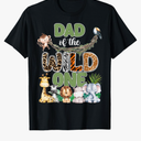 Dad of The Wild One 1St Birthday Family Safari Jungle Party T-Shirt, M