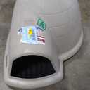 Petmate Large Dog House Outdoor Weatherproof - Indigo Igloo Dog House, Made in USA, for Large Dogs 50 to 90 pounds, TAUPE/BLACK