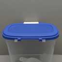 Large Rice Storage Container 20 Lbs - Tall Flour Container with Scoop + Cup - Slim Dry Food Storage Bin for Cereal, Sugar, Beans, Pet Dog Cat Food Container - Kitchen and Pantry Storage Organization