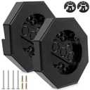 2 Pcs Siding Mounting Block for 4'' Double 1/2'' Lap Siding, Exterior Light Mounting Kit with Built-in Electrical Box, Paintable ABS Plastic, Weatherproof for T111 and Har-die-Plank Siding, Black