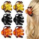 6-Pack Octopus Hair Clips for Women, 1.8" Medium Claw Clips, Strong Hold Non-Slip Spider Jaw for Fine Hair & Half-Up Styles