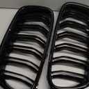G30 Grille,Front Kidney Grill Grille Compatible with 2017-2020 5 Series G30 G31 F90 (M5) (Double Slats Gloss Black Grills, 2pcs)