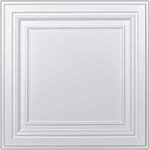 Art3d PVC Ceiling Tiles, 2'x2' Plastic Sheet in White (24-Pack), 24"x24"