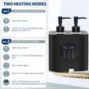 Lotion Warmer, Yofuly Massage Oil Warmer for Massage Therapy, Electric Massage Oil Heater with Four Oil Bottles, Portable Cream Warmer Heated Dispenser for Spa, Salon and Home Use, Matt Black