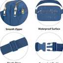 2 x Fashion Fanny Bag-Waist Pack With Adjustable Belt Bag-Unisex Crossbody Pack For Travel Running Hiking-Blue