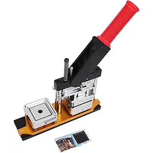 Fridge Magnets Badge Maker Machine 50 * 50MM, DIY Photo Magnet Machine,Used to Decorate Refrigerators, Any Iron Furniture,5 * 5cm Acrylic Magnetic Consumables 100 Sets