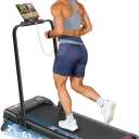 THERUN Walking Pad, 2 in 1 Foldable Treadmills for Home, 2.5HP Under Desk with Handle Bar, 16" Widened Running Belt, with Remote Control