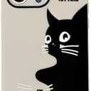 wifantien 3D Couple Cat Case,Cartoon Cute Kawaii Lovely Character Lovers Cat Shape Kids Teens Girls Women Soft Silicone Case for iPhone 13/iPhone 14/iPhone 15 6.1 inch - White