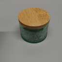 9-Pack 4oz Embossed Glass Candle Container with Bamboo Lids and Labels, Blue Candle Jars for Making Candles, Mandala Design