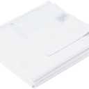 Cotton Queen Sheet Only, 600 Thread Count 100% Egyptian Cotton Top Sheet 1Pcs, Cool & Breathable Flat Bed Sheets Wrinkle, Fade, Stain Resistant (Queen White)