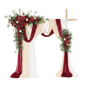 TINGE TIME Artificial Arch Flowers Kit Pack of 5, Wedding Decorations for Reception with Hanging Flowers, Wedding Arch Silk Floral Arrangements Ceremony Backdrop Bridal Shower Outdoor Party Decor