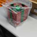 Beavorty Christmas DIY Box 15x15cm Hexagonal Red Packing Supplies Christmas Candy Pouch Party Storage Box for Holiday Decorations