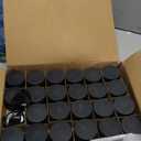 2 oz Glass Jars with Lids, Round Airtight Cosmetic Jars with Inner Liners, Empty Containers for Lotions, Ointments, Candle Making, Creams, DIY Projects (24 Pack, Black Frosted)