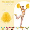 Meooeck 80 Pcs Cheerleading Pom Poms Sports Dance Spirit Cheer Pompoms with Handles Plastic Cheerleader Stuff for Sport Game Gymnastics Football Basketball Sports Team Dance Club Party