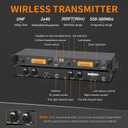 XTUGA IEM1200 UHF Mono Wireless in Ear Monitor System 2 Channel 5 Bodypacks Monitoring with in Earphone, 40 Frequencies, Rack Mountable, Up to 300Ft Operation, Suitable for Church and Band