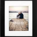 Malden International Designs Black Manhattan 8x10/11x14 Bevel Matted Photo Frame
