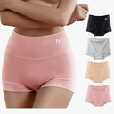 MEIYATING Boy Shorts Underwear for Women High Waisted Cotton Panties Stretch Briefs 4 Pack, Size M