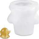 8 x Halloween Candle Stencil, 3D Ghost Shape Molds Silicone Ghost Candle Mould for Soap Candy Chocolate Halloween Resin Stencil for DIY Crafts Haunted House Wedding Party Decor