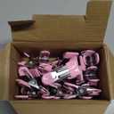 Clothes Pins Heavy Duty 30 Pack - 2.17 Inch Metal Chip Clips, Clothespins for Photo Drying Clothesline Laundry Sock, Bag Clips for Food Kitchen Stainless Steel with Rubber, Pink