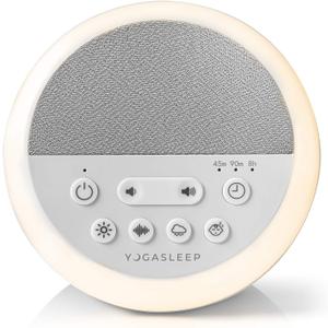 Yogasleep Nod White Noise Sound Machine, With Soft Night Light & Sleep Timer, 20 Sound Options Including Lullabies, Nature & Pink Noise, Sleep Aid For Baby & Adults, Noise Canceling For Office Privacy