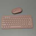 Logitech Pebble 2 Combo, Wireless Keyboard and Mouse, Quiet and Portable, Customizable, Logi Bolt, Bluetooth, Easy-Switch for Windows, macOS, iPadOS, Chrome - Tonal Rose