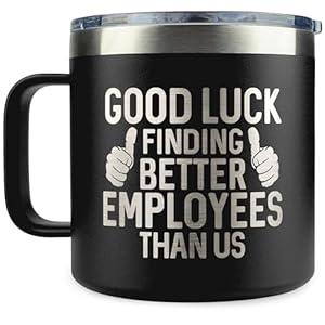 KATLADIZ Boss Leaving Gifts - Farewell, Going Away Gift for Coworker - New Job, Goodbye, Good Luck Gifts for Colleagues - Boss Day Gift for Women, Men - 14 Oz Coffee Mug