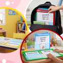 Tenceur 4 Set Clear Book Pouches School-to-Home Organizer Folders