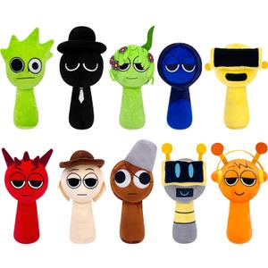 Plush Toys, Horror Games Plushies Toy for Fans, Soft Stuffed Animal Pillow Figure Doll Christmas Birthday Gifts for Adult Kids (10 Pcs)