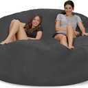 Chill Sack Bean Bag Chair Cover, 8-feet, Microsuede - Charcoal