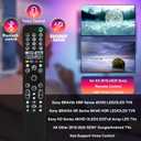 Universal Backlit Remote for Sony TV, for All 2019-2025 Sony Remote Control for Smart TV with Voice Control, Replacement Remote for Bravia XR/XBR/KD Series Google TVs, Backlight