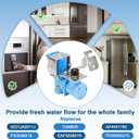 MJX41178908 Refrigerator Water Inlet Valve, Compatible with Kenmore/LG Refrigerators, MJX41178908 Refrigerator Water Inlet Valve Replace 1398828 AP4451762 PS3536019 EAP3536019 5221JA2011J by Cenipar