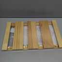 Rustic State Eze 4 Sectional Adjustable Under Cabinet Mount Wood Stemware Rack Hanging Shelf Glassware Holder Bar Organizer with up to 12 Wine Glass Storage 10 Inch Deep Natural