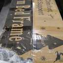 Full Size Upholstered Platform Bed, Full Bed Frame with Tufted Headboard, Sturdy Frame and Wooden Slats, Silent Operation, No Spring Mattress Required, Easy Assembly, Black