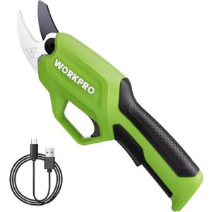 WORKPRO 7.2V Electric Pruning Shears, Battery Powered Pruning Shears, Cordless Tree Pruner, 0.8 Inch Cutting Diameter, Branch Cutter Gardening Scissors with Rechargeable Battery