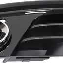 NewYall Pair Glossy Black ABS Front Bumper Lower Fog Light Cover Grill Grilles Insert for Audi Q5 2013-2017 Left Driver and Right Passenger Side 8R0807681M 8R0807682J