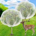2 pcs 7x6ft Fruits Tree Netting, Ultra-Fine Mesh Garden Insect Tree Cover with Drawstring Transparent Bird Plant Barrier Flower Fruits Mesh Screen for Preventing Deer Squirrel Bug