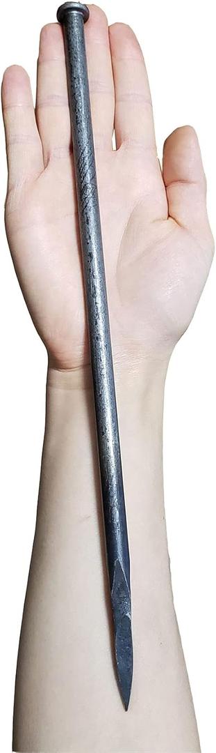 Round Metal Landscape Edging Anchoring Spikes 12-Inch Length 25 PCS, for Artificial Turf Stakes, Paver Edging, Weed Barrier, Timber, Carpentry, Tent and More