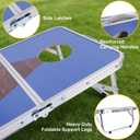Juegoal Portable Cornhole Board Set for Kids Teens & Adults, 24x16 Inch Foldable Corn Hole Games with Bean Bags & Carry Bag, Lightweight Aluminum Alloy Travel Size Cornhole Set for Outdoor Games Beach