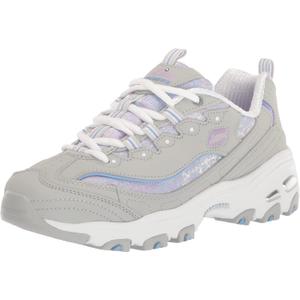 Skechers Women's D'lites Splendid Journey Sneakers (6, Lgmt=light Grey/Multi)