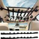 PSKOOK Vehicle Fishing Rod Holder, Fishing Rod Carrier for Car, Fishing Rod Rack 7 Rod Capacity, Heavy Duty Adjustable 33.5-66.9 Inch for SUV/Wagons/Van/Jeep/Truck, No-tool Installation