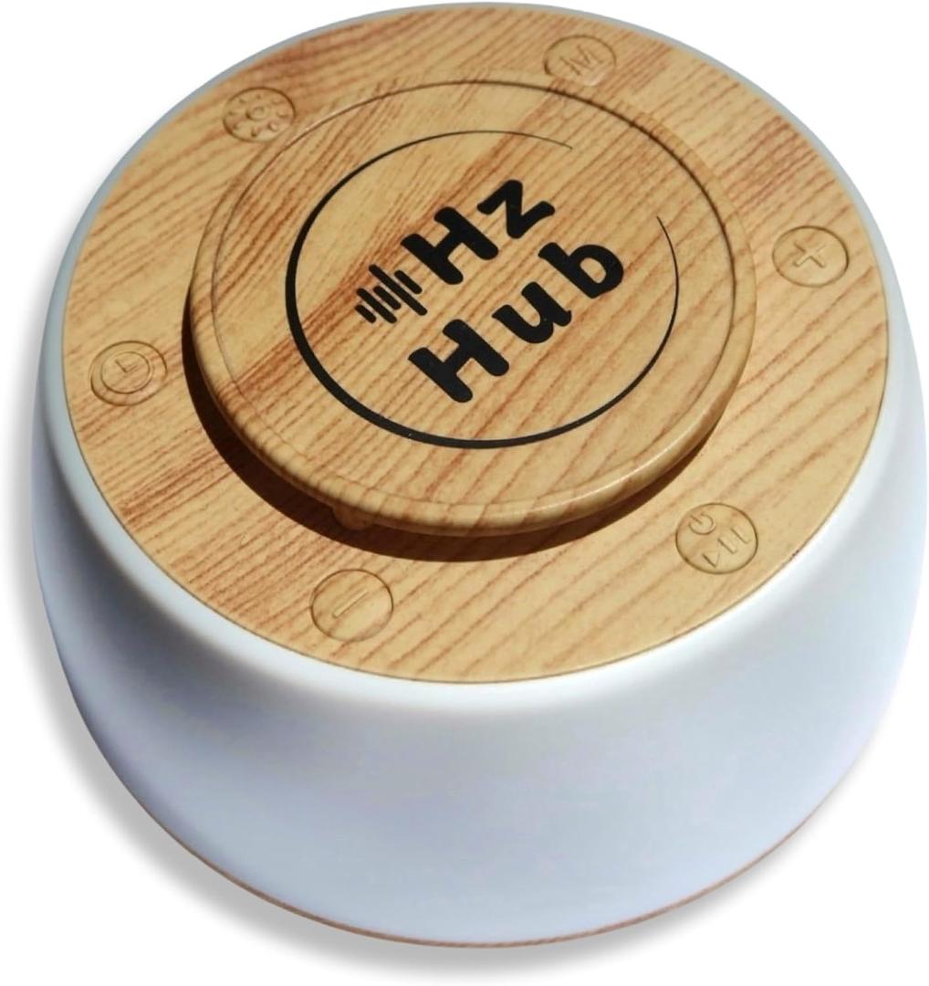 Solfeggio Hertz Frequency Vibrational Sound Healing & White Noise Portable Sound Machine. Meditation/Sleeping/Yoga/Study/Relaxing 15 Calming Sounds. Frequency Generator for Healing. (Soothe Your Senses, Light)