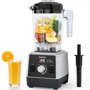Aeitto Blenders for Kitchen with 68Oz. Large Capacity, 1800W Max Power Smoothie blender, 3 Preset Programs & 7 Speeds, Professional Countertop Blender for Smoothies, Ice Crush, Frozen Drinks, Black