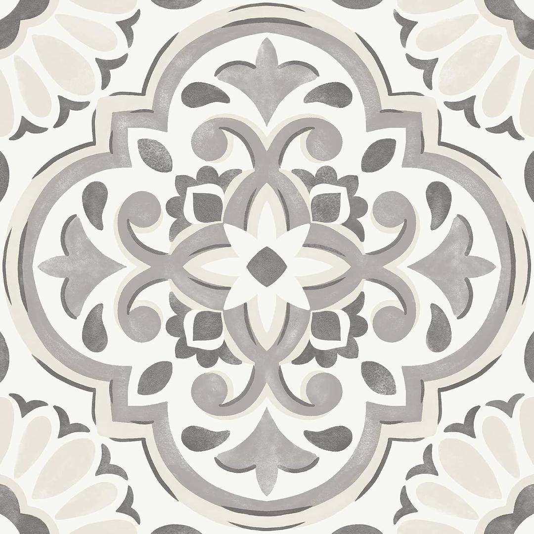 FloorPops Gray Massimo Peel & Stick Floor Tiles, FP3988